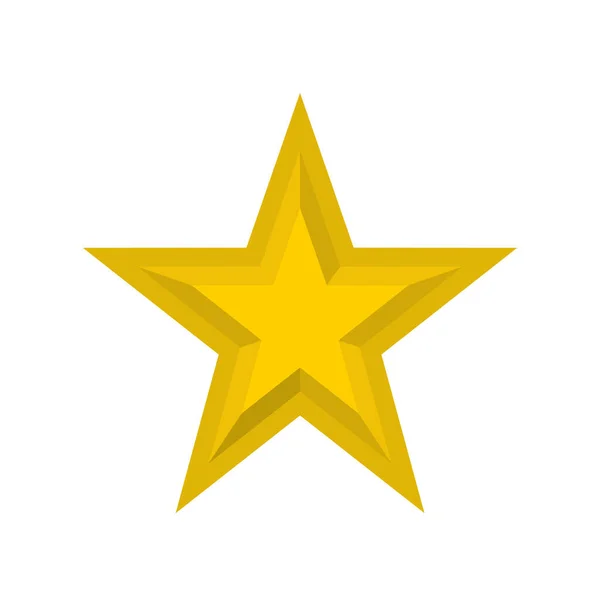 Golden Star Icon Isolated White — Stock Vector