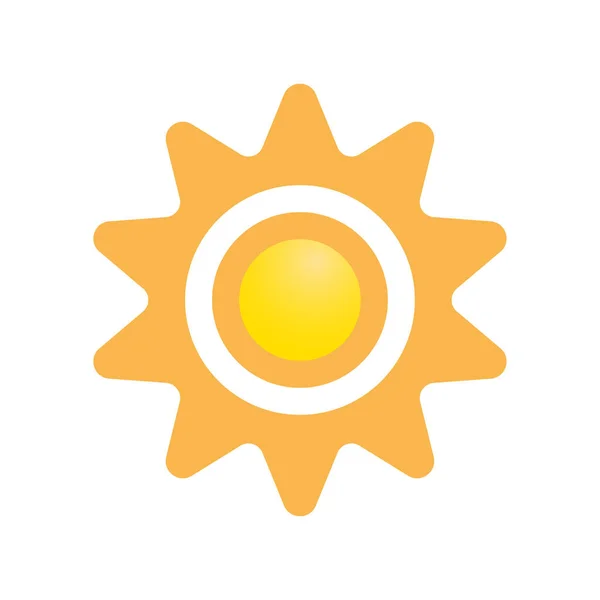 在白色背景上隔离的太阳图标 — 图库矢量图片
