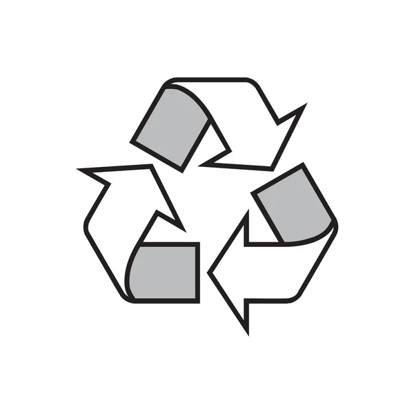 Symbolsymbol Für Müll Recyceln Vektorillustration — Stockvektor