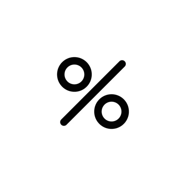 Percent Vector Icon Illustration White Background — Stock Vector