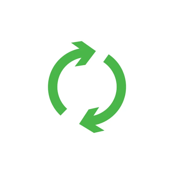 Icône Symbole Recyclage Vert Illustration Vectorielle — Image vectorielle