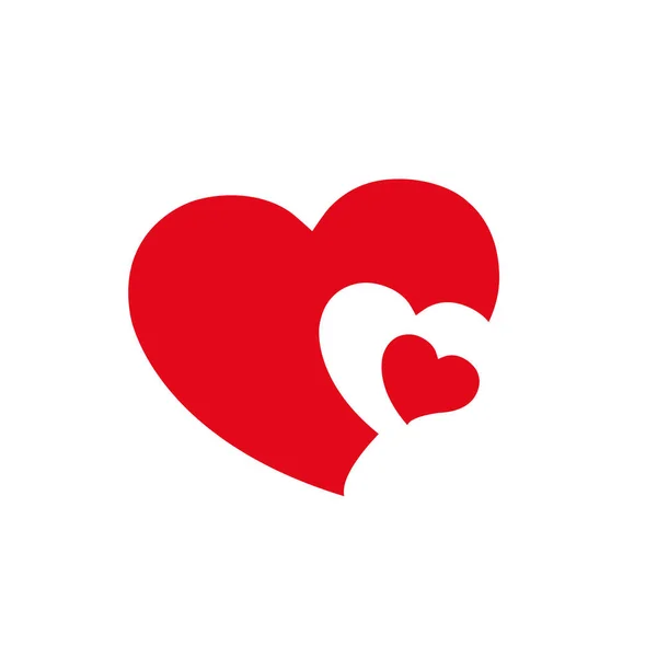 Romantic Heart Shape Icon Vector Illustration — Stock Vector