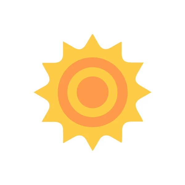Εικονίδιο Τον Ήλιο Επίπεδη Σχεδίαση — Διανυσματικό Αρχείο
