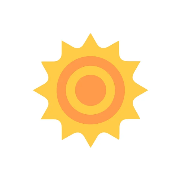 Sun Icon Flat Design — Stock Vector