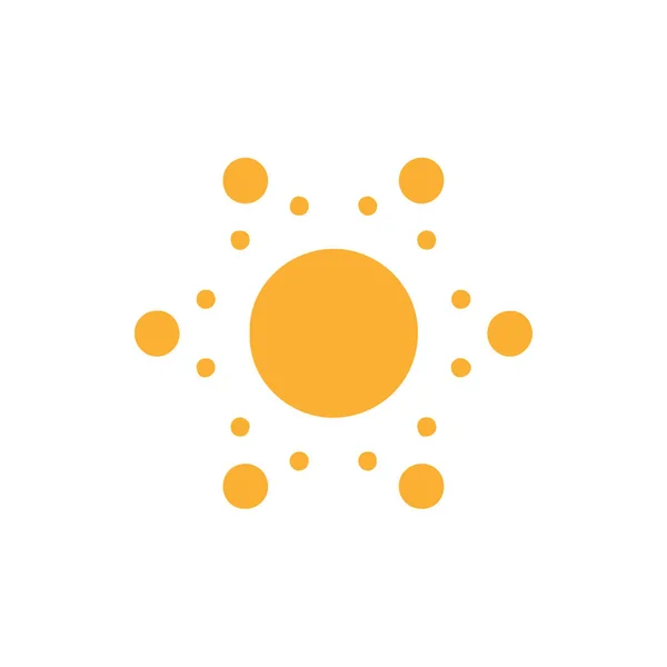 Sun Icon Flat Design — Stock Vector