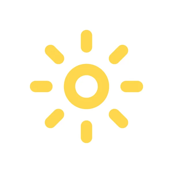 Ikona Słońca Płaska Konstrukcja — Wektor stockowy