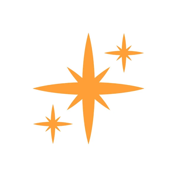Beyaz Üzerine Izole Edilmiş Altın Yıldız Simgesi — Stok Vektör