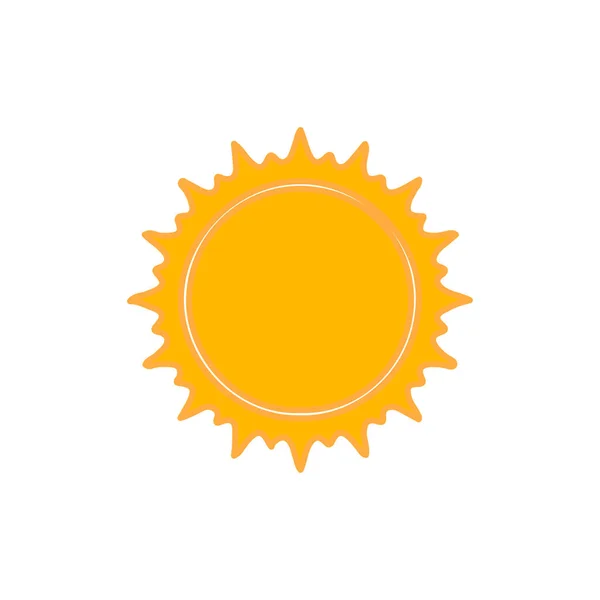 Het Pictogram Van Zon Platte Ontwerp — Stockvector