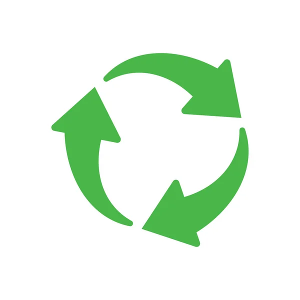 Grünes Recycling Symbol Vektorabbildung — Stockvektor