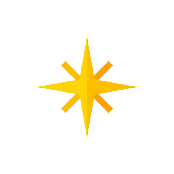 Icono Estrella Dorada Aislado Blanco — Vector de stock