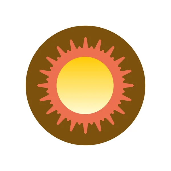 Icono Del Sol Diseño Plano — Vector de stock