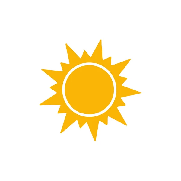 Значок Сонця Плоский Дизайн — стоковий вектор