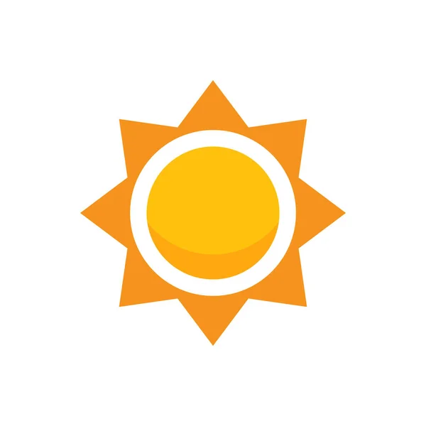 Illustration Vectorielle Icône Plate Soleil — Image vectorielle