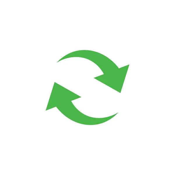 Ícone Símbolo Reciclagem Verde Ilustração Vetorial —  Vetores de Stock