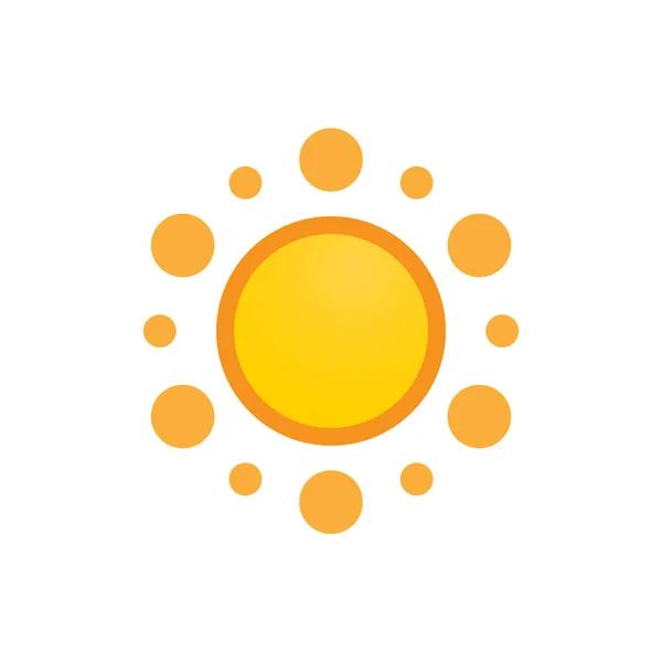 Sun Icon Flat Design — Stock Vector