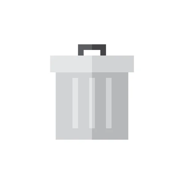 Trash Bin Flat Icon Illustration Recycle Symbol — Image vectorielle