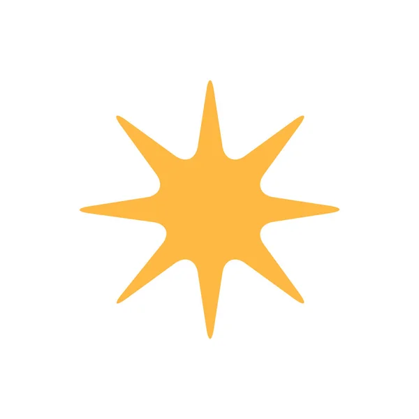 Golden Star Icon Isolated White — Stock Vector