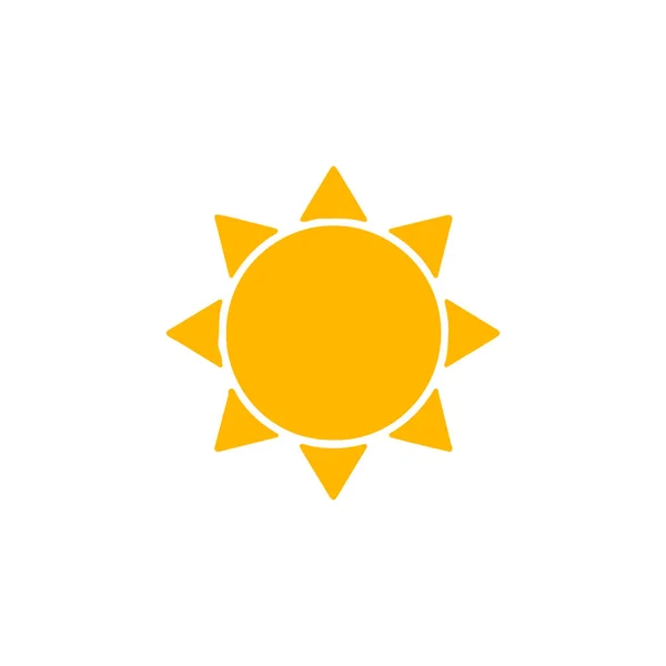 Иконка Солнца Белом Фоне — стоковый вектор