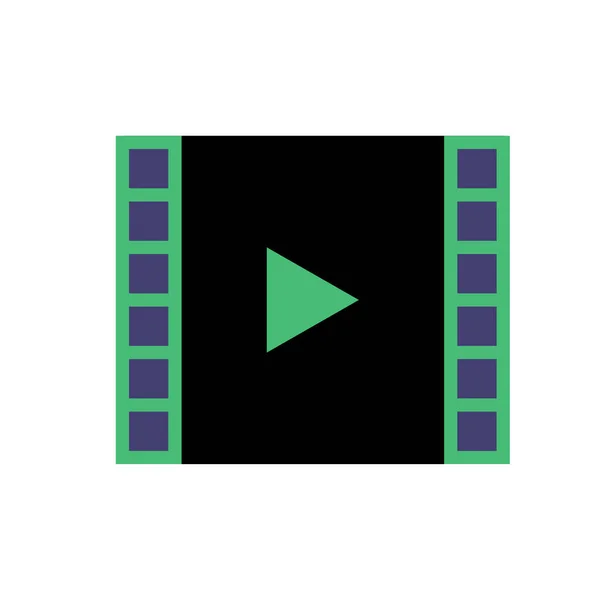 Icono Archivo Vídeo Ilustración Vectorial — Vector de stock