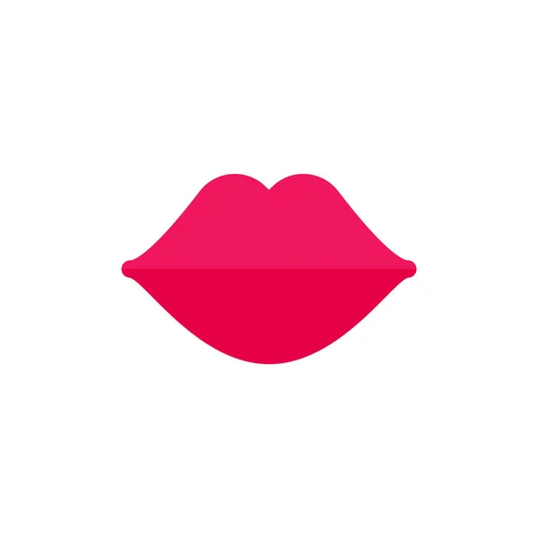 Red Lips Simple Icon Vector Illustration — Stok Vektör