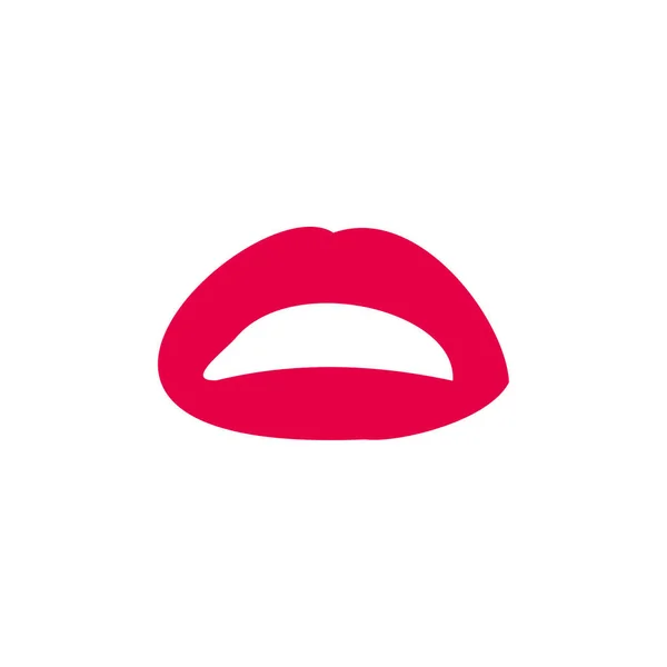 Red Lips Simple Icon Vector Illustration — Image vectorielle