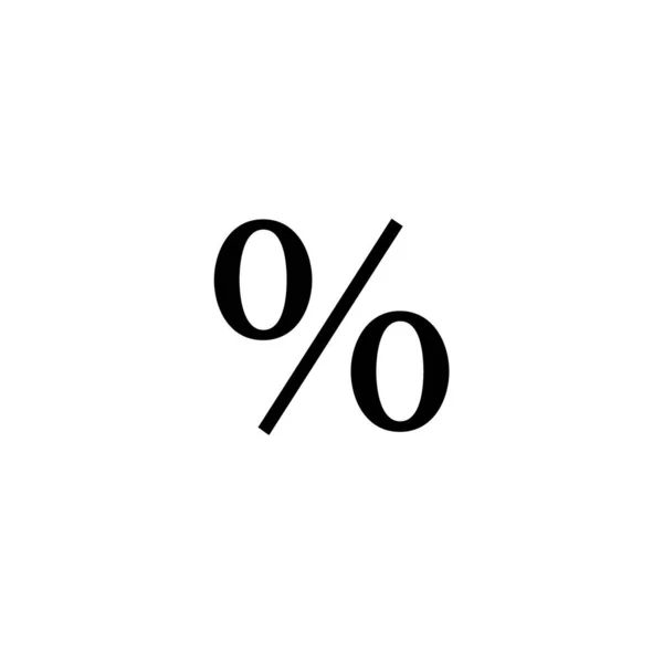 Percent Vector Icon Illustration White Background — Image vectorielle