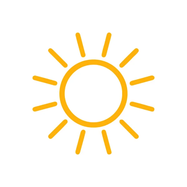 Sun Icon Flat Design — Stock Vector