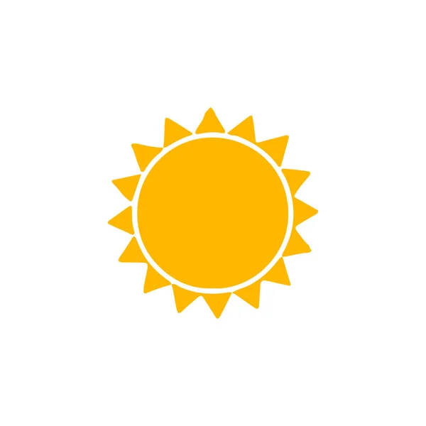 Sonnensymbol Isoliert Auf Weißem Hintergrund — Stockvektor