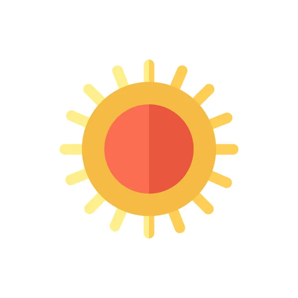 Sun Icon Flat Design — Stock Vector