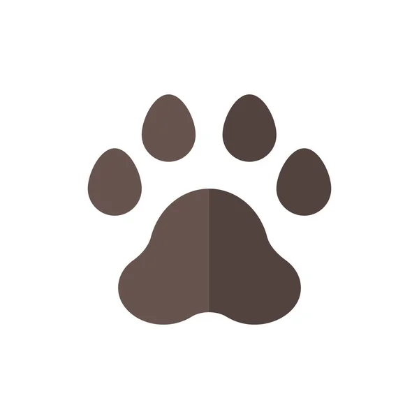 Köpek pençesi izi ikonu. Hayvan sembolü. vektör illüstrasyonu