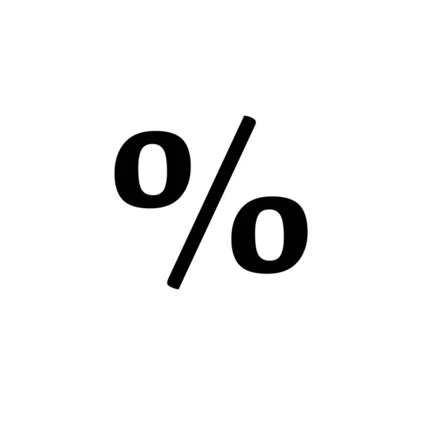 Percent Vector Icon Illustration White Background — Image vectorielle