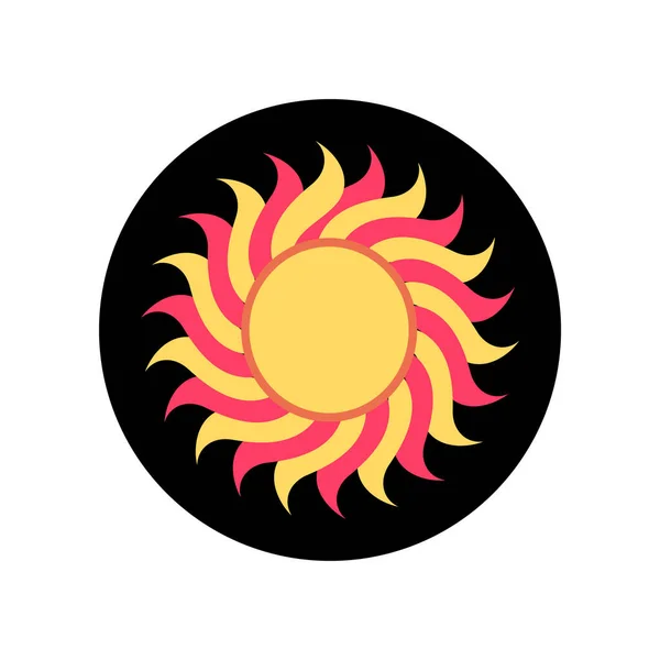 Sun Art Icon Vector Illustration — Vector de stock