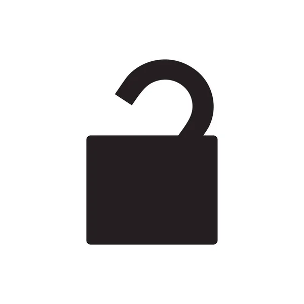 Lock Icon Vector Isolated White Background Unlock Sign — Stock Vector