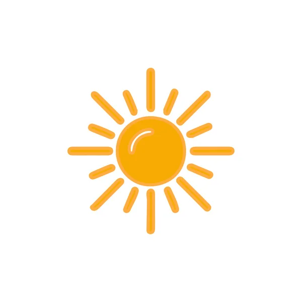 Ήλιος Επίπεδη Εικόνα Vector Εικονογράφηση — Διανυσματικό Αρχείο