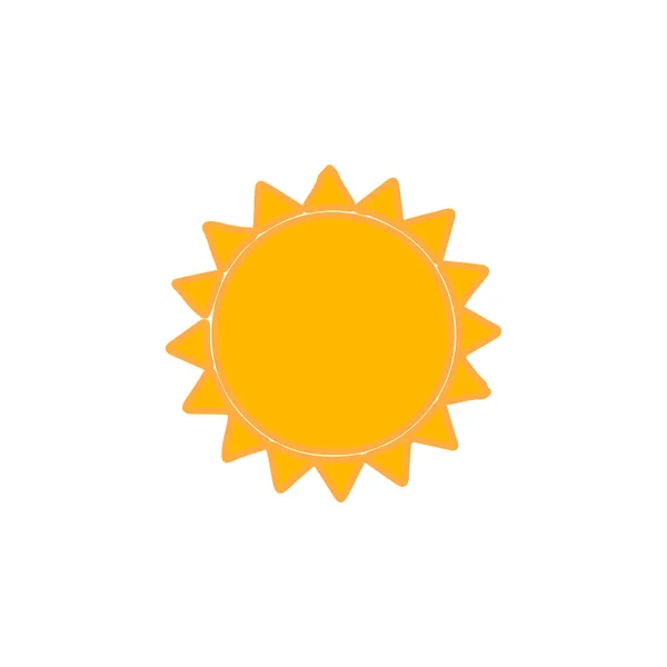 在白色背景上隔离的太阳图标 — 图库矢量图片
