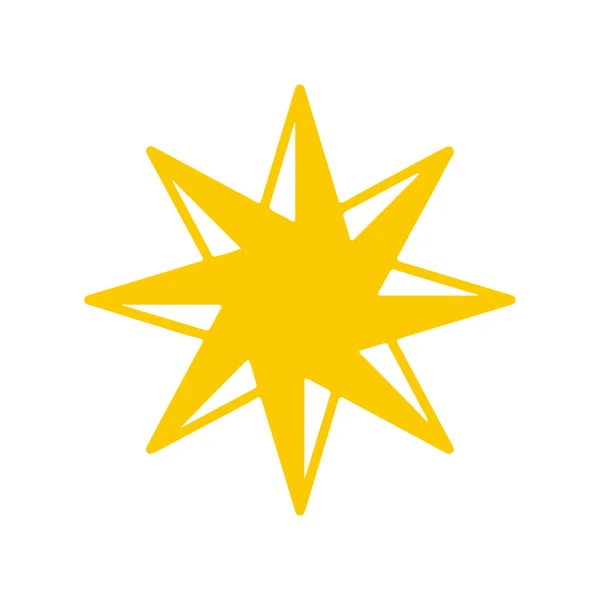 Vector Color Ilustración Del Icono Estrella — Vector de stock