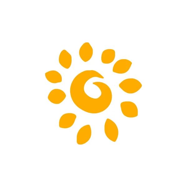 太陽フラット アイコン ベクトル図 — ストックベクタ