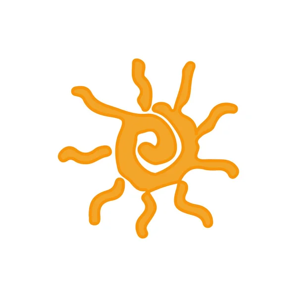 Ikona Słońca Izolowana Białym Tle Grafika Wektorowa