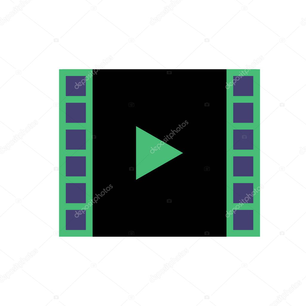 video file icon, vector illustration 