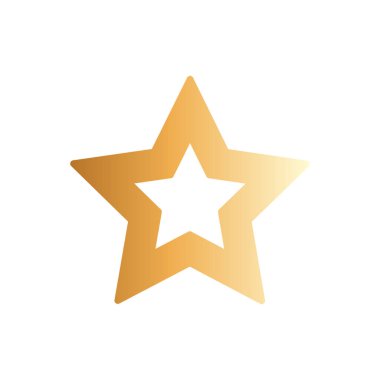 yıldız simgesinin renk vektör illüstrasyonu