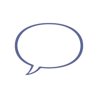 Biçimlendirilmiş konuşma balonu simgesi, vektör illüstrasyonu