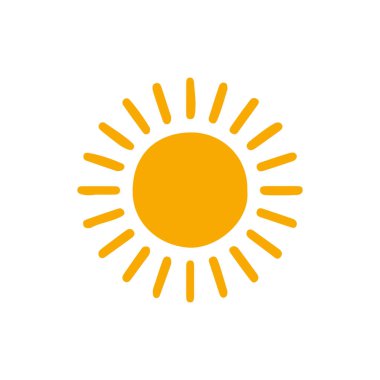 Güneş simgesi, vektör illüstrasyonu 