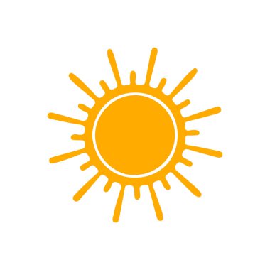 Güneş simgesi, vektör illüstrasyonu 