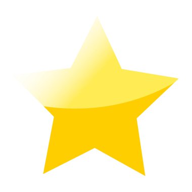 yıldız simgesinin renk vektör illüstrasyonu