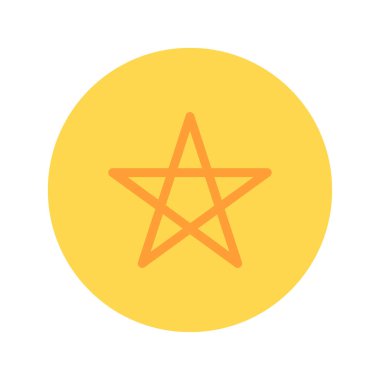 yıldız simgesinin renk vektör illüstrasyonu