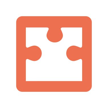 Yapboz simgesi, yapboz vektör çizimi ve alan arkaplanını kopyala