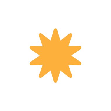 yıldız simgesinin renk vektör illüstrasyonu