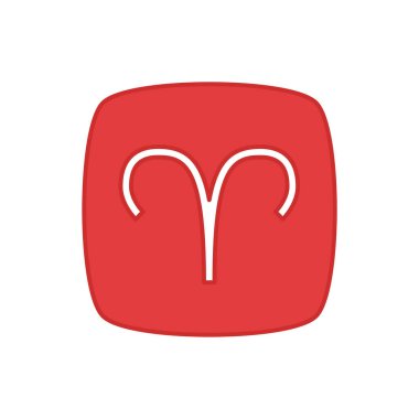 zodiac aries symbol icon illustration 