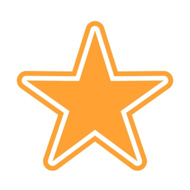 yıldız simgesinin renk vektör illüstrasyonu