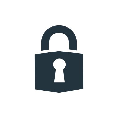 asma kilit ikon vektör çizimi